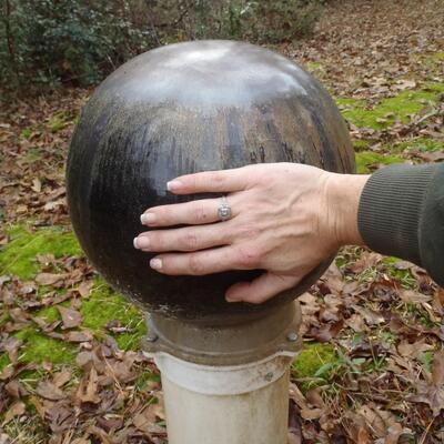 Gazing ball on stand