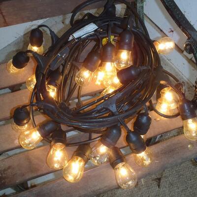 2 Outdoor string lights, 24' 12 bulbs each