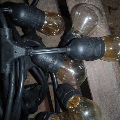 2 Outdoor string lights, 24' 12 bulbs each