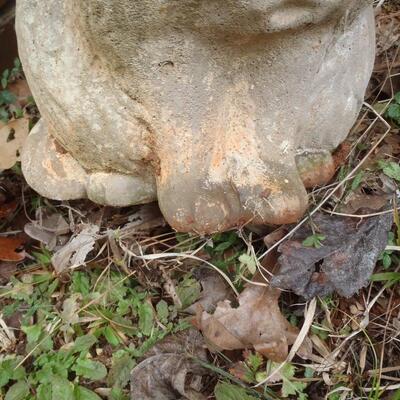Vintage Concrete Cat Statue 