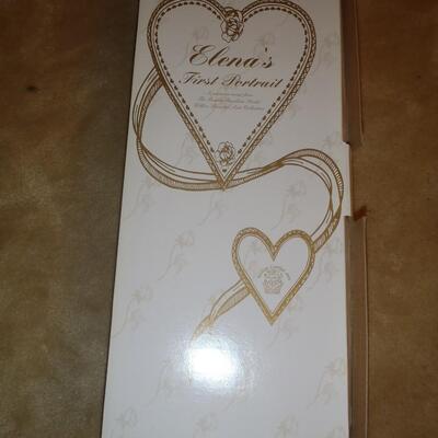 New in box; "Elena's First Portrait" Porcelain Doll; Willow Ltd Arts