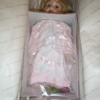 New in box; "Heather" Porcelain Doll; Hamilton Collection