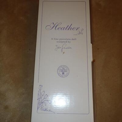 New in box; "Heather" Porcelain Doll; Hamilton Collection