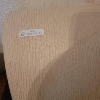 chair with blue pillow (see damage)