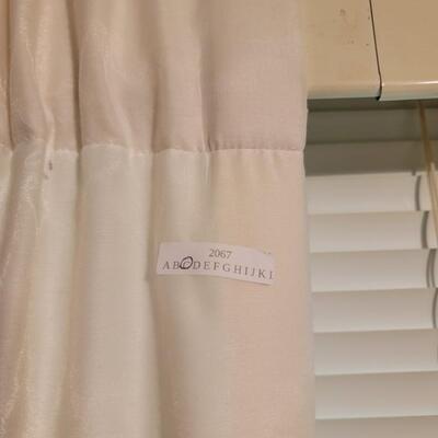 86 inch off white curtains double panel