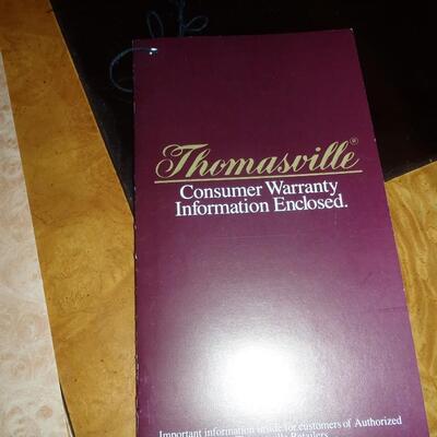 Thomasville lighted Burl Wood China cabinet