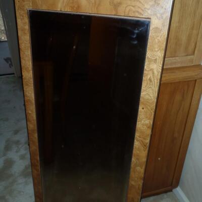 Thomasville Mirrored Burl Wood Dining table, 2leaves; 6 Chairs