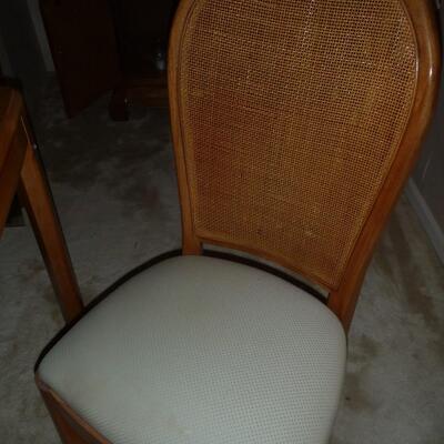 Thomasville Mirrored Burl Wood Dining table, 2leaves; 6 Chairs