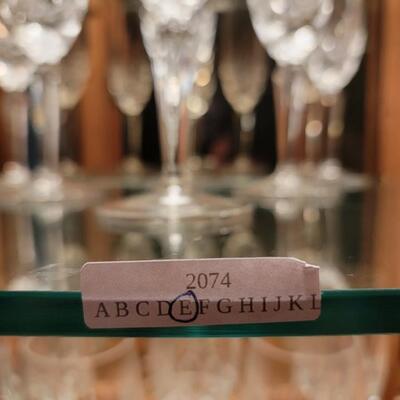6 crystal champagne glasses