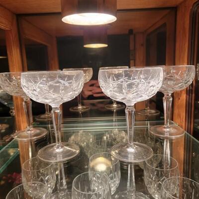 4 crystal glasses