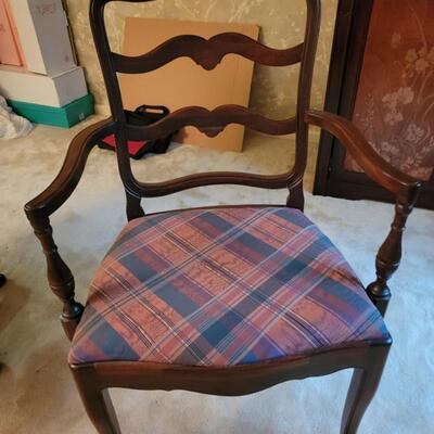 plaid chair