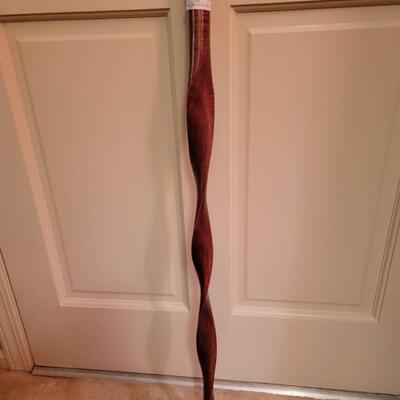wooden carved walking stick