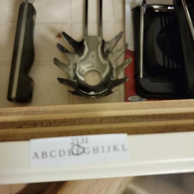 drawer of misc utensils
