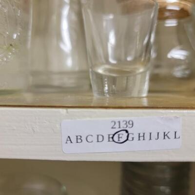 Assorted glass ware jars