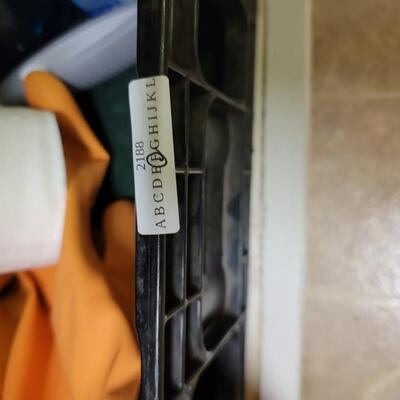 cleaning supply lot, 2 baskets full