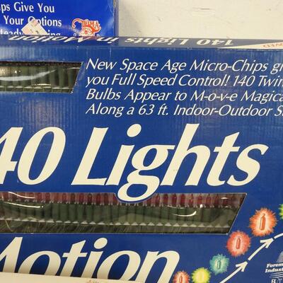 Christmas Lights in Motion: 2 Boxes 140, 1 box 150, and 1 box 50 miniature lites