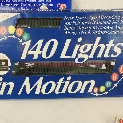 Christmas Lights in Motion: 2 Boxes 140, 1 box 150, and 1 box 50 miniature lites