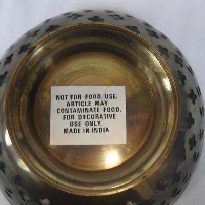9 pc Home Decor: Candles, Mikasa Candle Dish, Brass, Beaded, Glass holders, etc