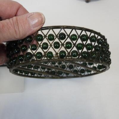 9 pc Home Decor: Candles, Mikasa Candle Dish, Brass, Beaded, Glass holders, etc