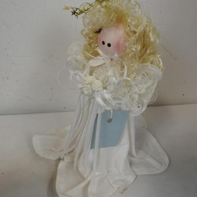 Holiday Sign Set, 4 Precious Moments Collection Ornaments, 2 Angel, Bears, Sleds