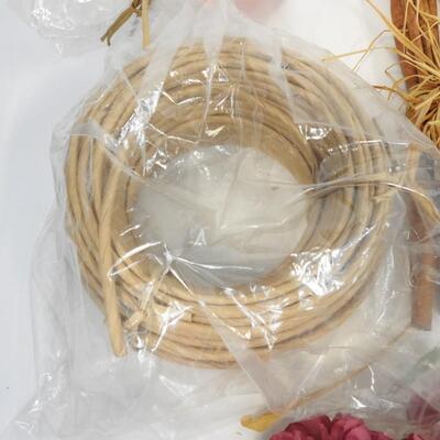 Craft Lot: Floral, Bells, Twisted Paper, Pine Needles