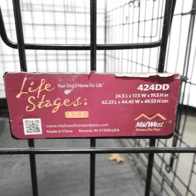 2 Metal Dog Kennels, Life Stages, Midwest, Dimensions In Pictures