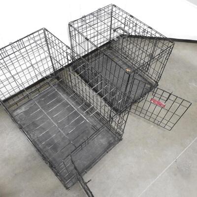 2 Metal Dog Kennels, Life Stages, Midwest, Dimensions In Pictures