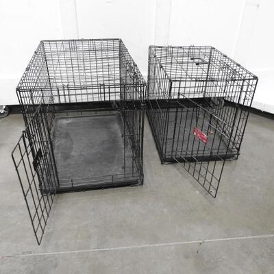 2 Metal Dog Kennels, Life Stages, Midwest, Dimensions In Pictures