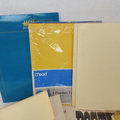 14 pc Office Lot, Paper, Notepads, Folders, Poster Board