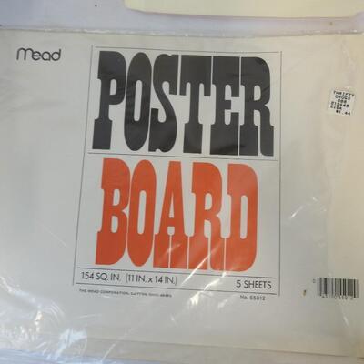 14 pc Office Lot, Paper, Notepads, Folders, Poster Board