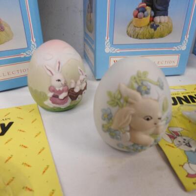 8 pc Easter Lot: Hand Painted Porcelain, Windsor Collection