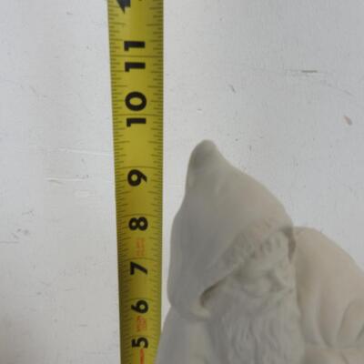 2 pc Greenware, Old World Santa Statues, Ceramics