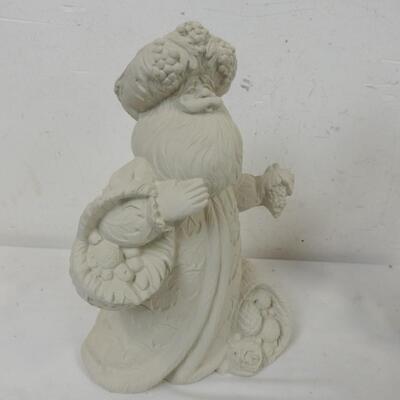 2 pc Greenware, Old World Santa Statues, Ceramics