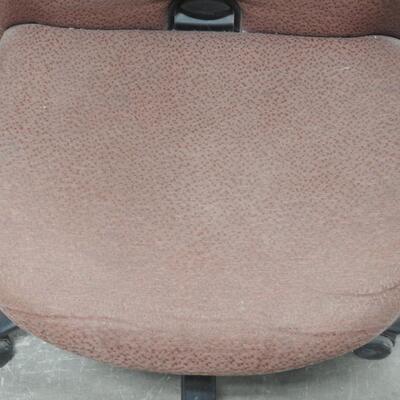 Red Adjustable Office Chair On Wheels