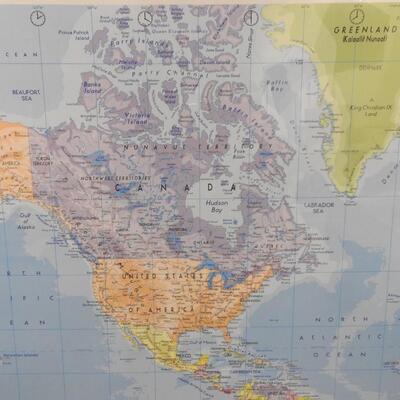 Mercator Projection Framed Map of the World, 29" x 41"
