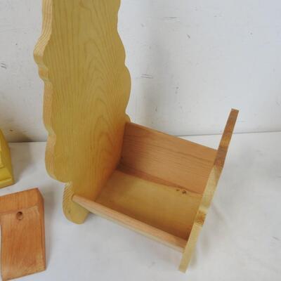 3 pc Christmas Crafts, Sleeping Elf, Elf Calendar, Wooden Basket