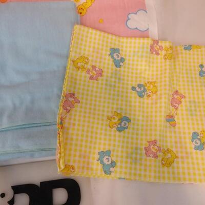 2 Care Bare Unfinished Quilts, Blue and Yellow Material