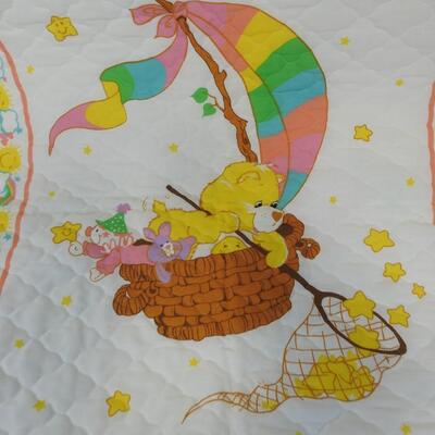 2 Care Bare Unfinished Quilts, Blue and Yellow Material
