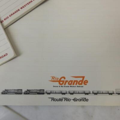 14 pc Rio Grande Railroad Memorabilia, Mugs, Paper, Photos, Metallized Paper