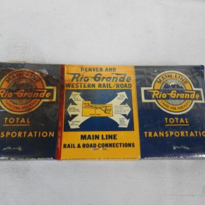 14 pc Rio Grande Railroad Memorabilia, Mugs, Paper, Photos, Metallized Paper