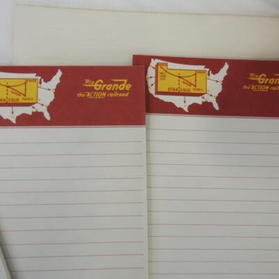 14 pc Rio Grande Railroad Memorabilia, Mugs, Paper, Photos, Metallized Paper