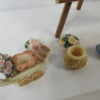Popular Imports 1996 The Flower Shop Miniature Tea Set