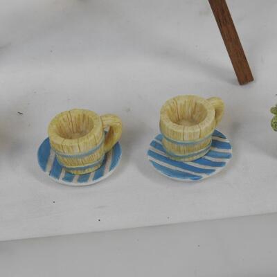 Popular Imports 1996 The Flower Shop Miniature Tea Set