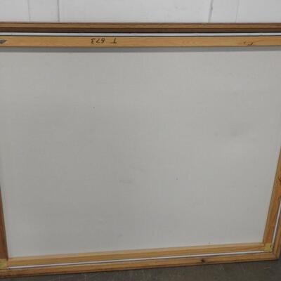 Large Framed Canvas Art Piece, Huntington, 47" x 39"