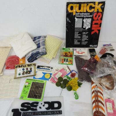 Craft Lot, Quick Stick Self Adhesive Mounting Board, Bows, Fabric, Shoe Laces