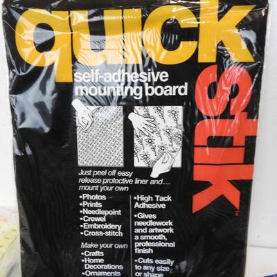 Craft Lot, Quick Stick Self Adhesive Mounting Board, Bows, Fabric, Shoe Laces