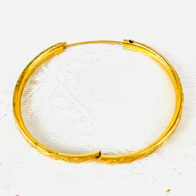 CHILDS VINTAGE KIDDIE KRAFT GOLD FILLED BANGLE BRACELET HEART DESIGN