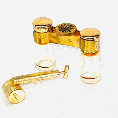 VINTAGE FIGURAL PERFUME MINIATURES BINOCULARS & OLD FASHIONED BUG SPRAYER