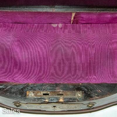 UNIQUE AND UNSUAL ANTIQUE ROSEWOOD JEWELRY BOX