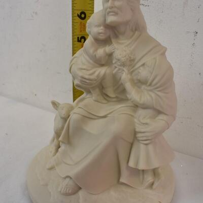 Porcelain Figurine, Jesus, Children, & Lamb. No packaging - New